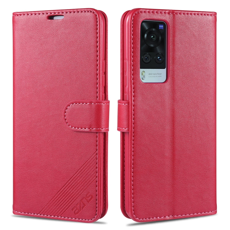 For Vivo X60 Pro AZNS Sheepskin Texture Horizontal Flip Leather Case with Holder & Card Slots & Wallet