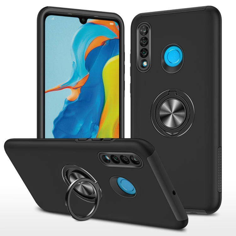 For Huawei P30 Lite PC + TPU Shockproof Magnetic Protective Case with Invisible Ring Holder