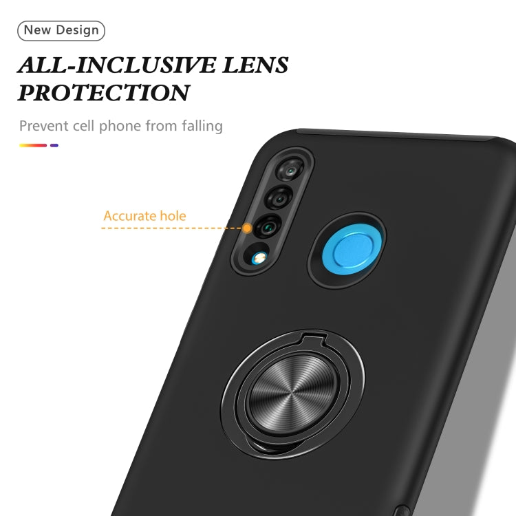 For Huawei P30 Lite PC + TPU Shockproof Magnetic Protective Case with Invisible Ring Holder