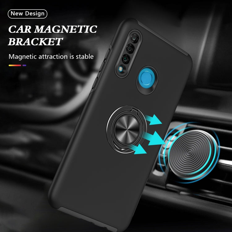 For Huawei P30 Lite PC + TPU Shockproof Magnetic Protective Case with Invisible Ring Holder