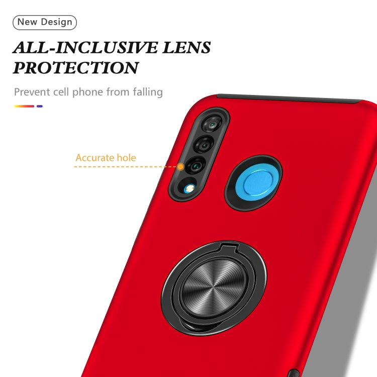 For Huawei P30 Lite PC + TPU Shockproof Magnetic Protective Case with Invisible Ring Holder