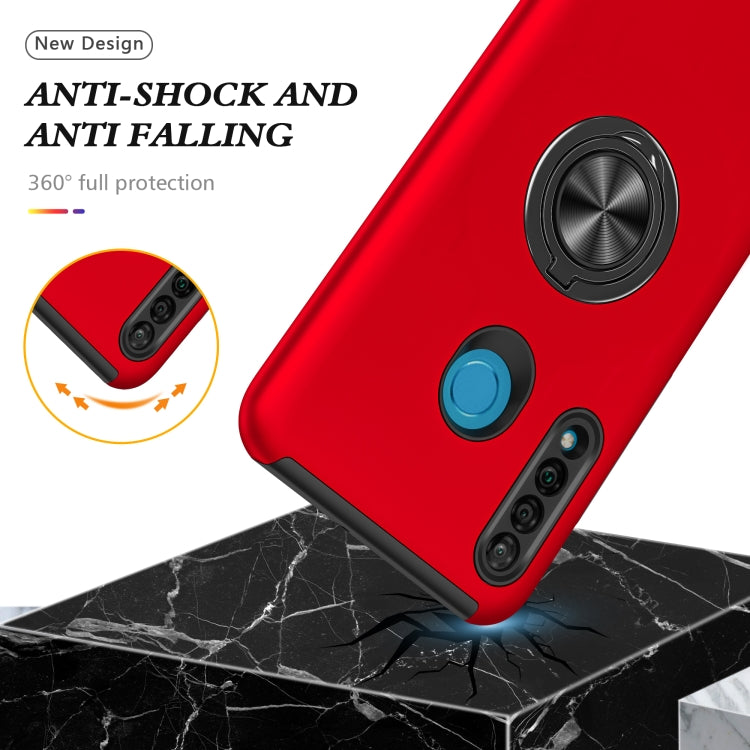For Huawei P30 Lite PC + TPU Shockproof Magnetic Protective Case with Invisible Ring Holder