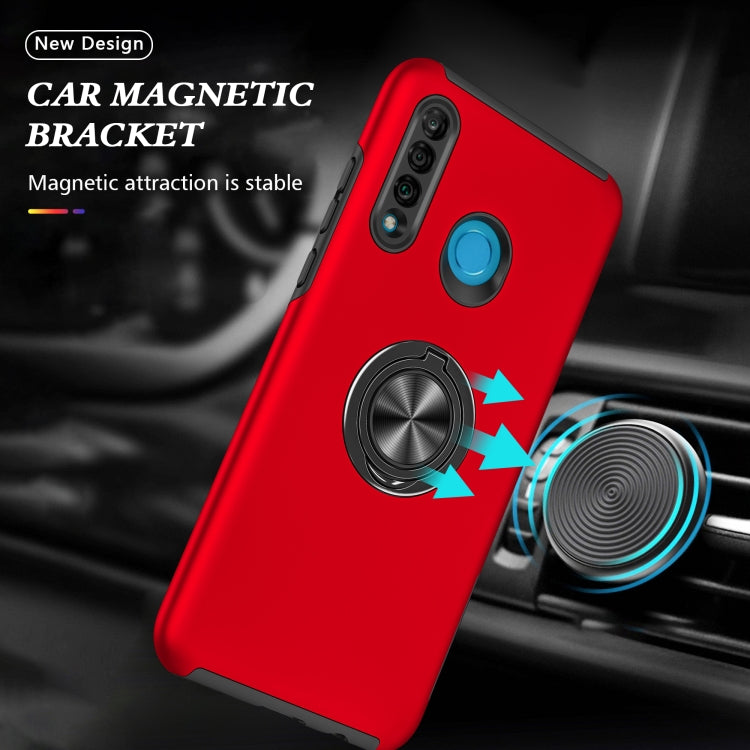 For Huawei P30 Lite PC + TPU Shockproof Magnetic Protective Case with Invisible Ring Holder