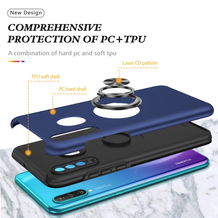 For Huawei P30 Lite PC + TPU Shockproof Magnetic Protective Case with Invisible Ring Holder