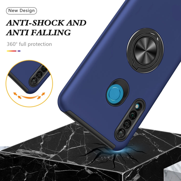 For Huawei P30 Lite PC + TPU Shockproof Magnetic Protective Case with Invisible Ring Holder