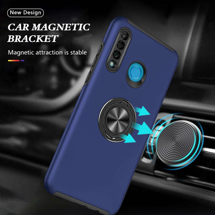 For Huawei P30 Lite PC + TPU Shockproof Magnetic Protective Case with Invisible Ring Holder