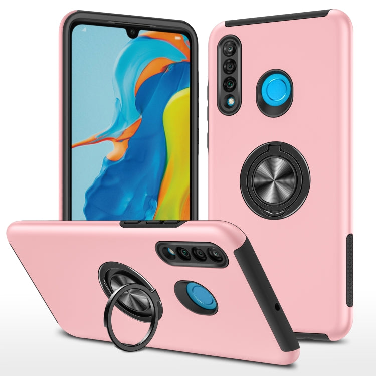 For Huawei P30 Lite PC + TPU Shockproof Magnetic Protective Case with Invisible Ring Holder