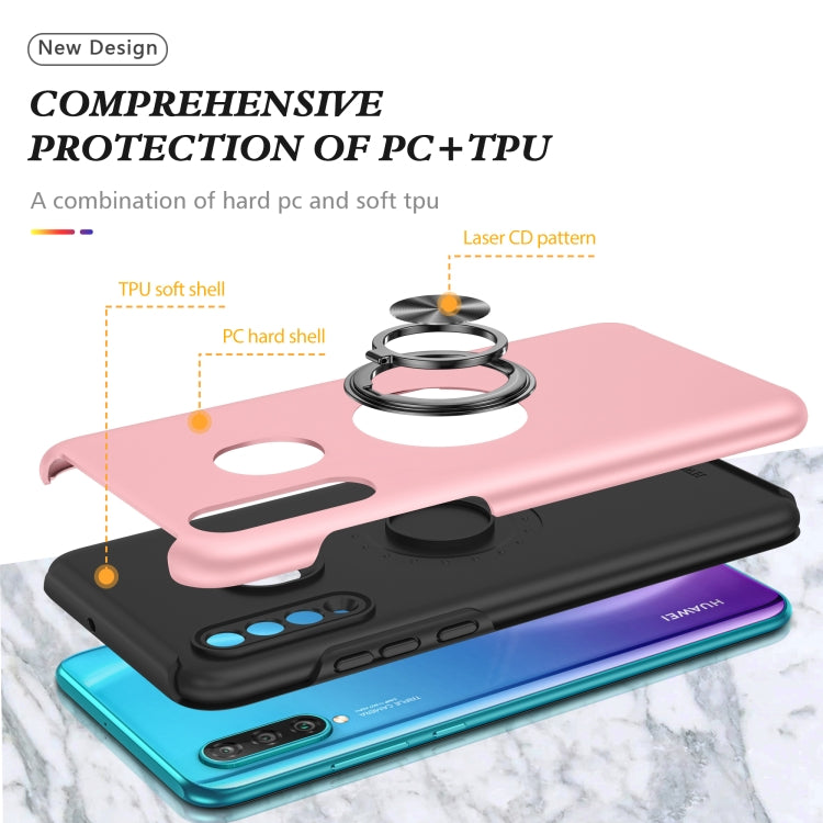 For Huawei P30 Lite PC + TPU Shockproof Magnetic Protective Case with Invisible Ring Holder
