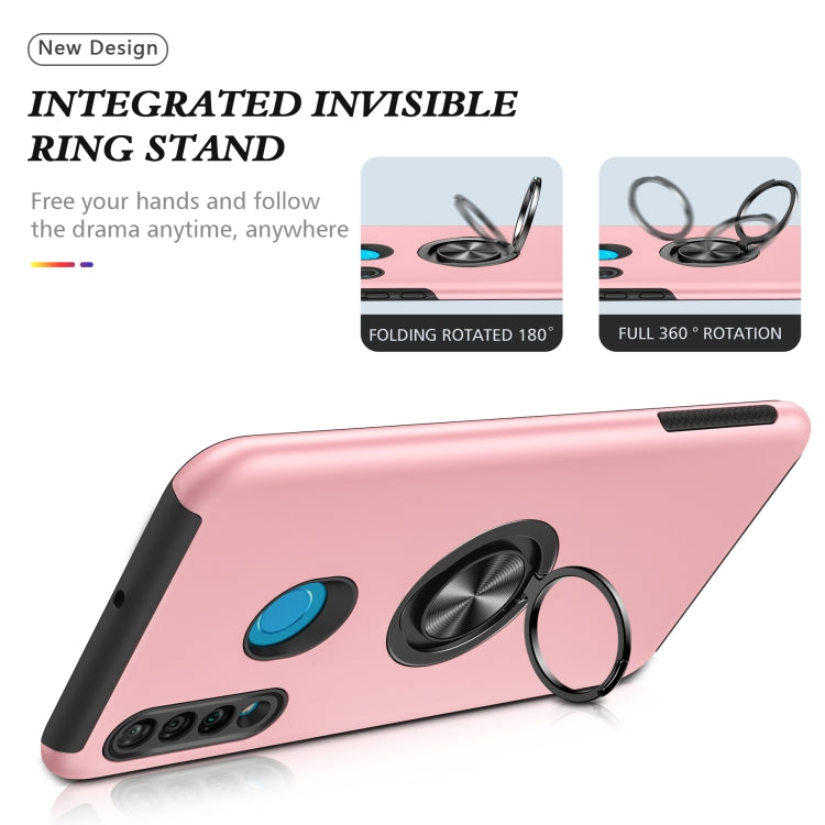 For Huawei P30 Lite PC + TPU Shockproof Magnetic Protective Case with Invisible Ring Holder