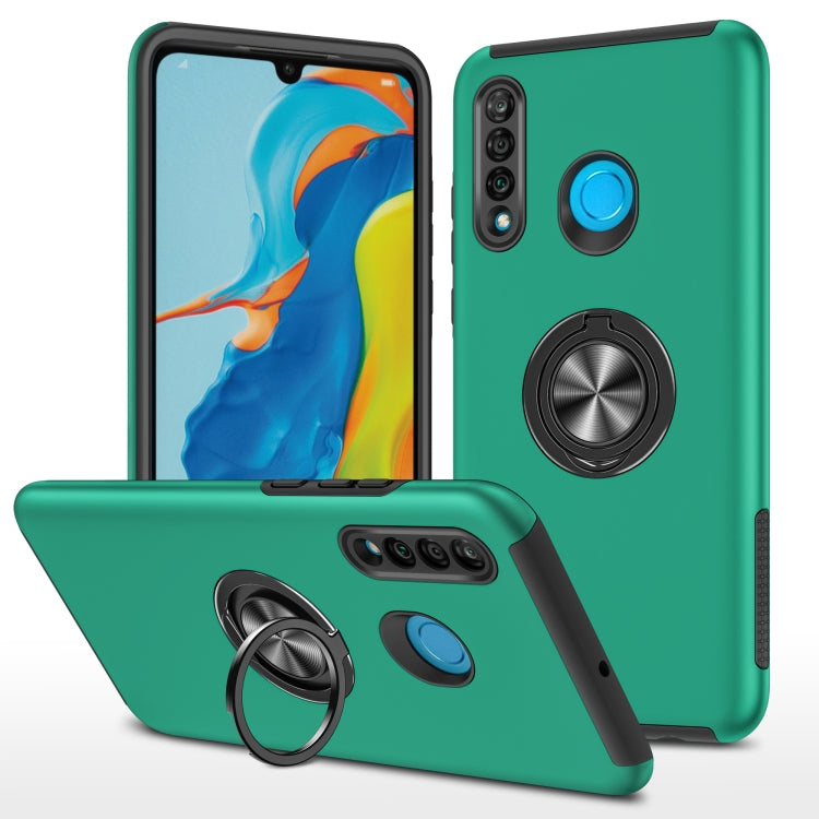 For Huawei P30 Lite PC + TPU Shockproof Magnetic Protective Case with Invisible Ring Holder