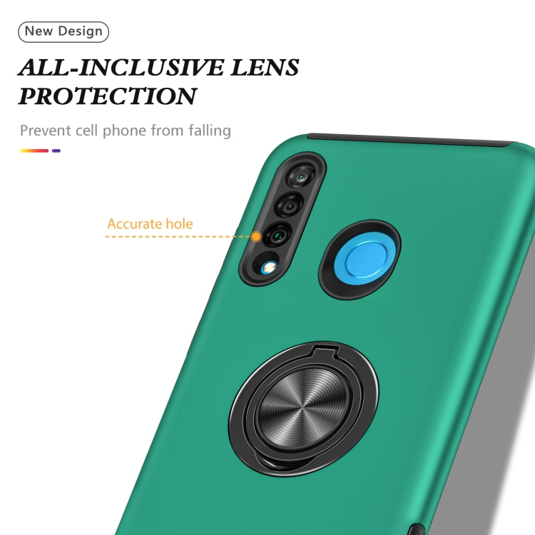 For Huawei P30 Lite PC + TPU Shockproof Magnetic Protective Case with Invisible Ring Holder