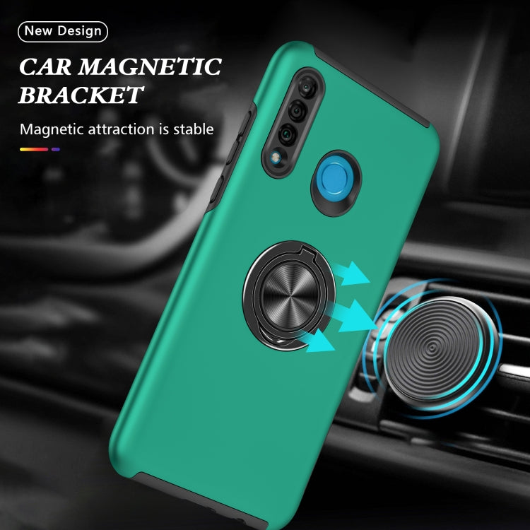 For Huawei P30 Lite PC + TPU Shockproof Magnetic Protective Case with Invisible Ring Holder