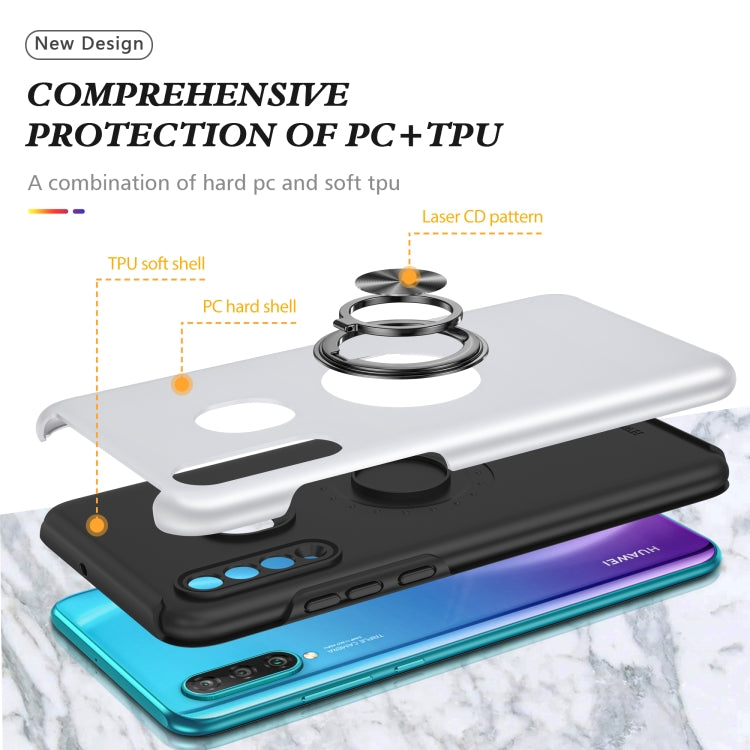 For Huawei P30 Lite PC + TPU Shockproof Magnetic Protective Case with Invisible Ring Holder