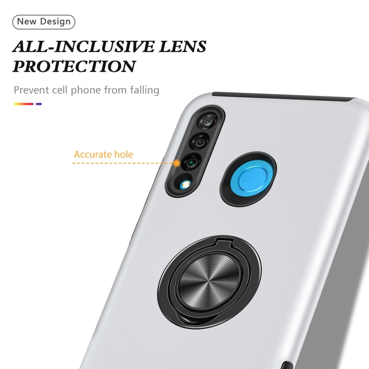 For Huawei P30 Lite PC + TPU Shockproof Magnetic Protective Case with Invisible Ring Holder
