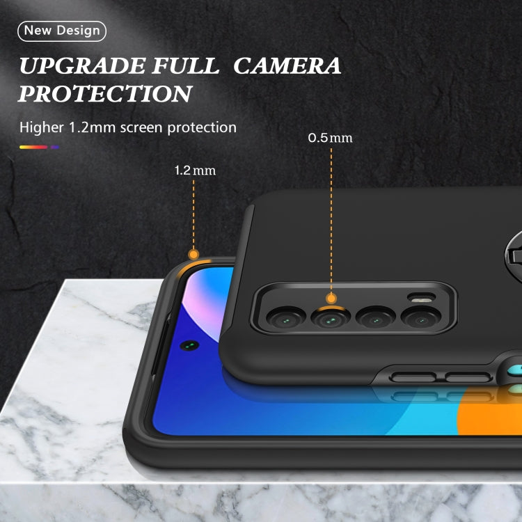 For Huawei Y7a PC + TPU Shockproof Magnetic Protective Case with Invisible Ring Holder