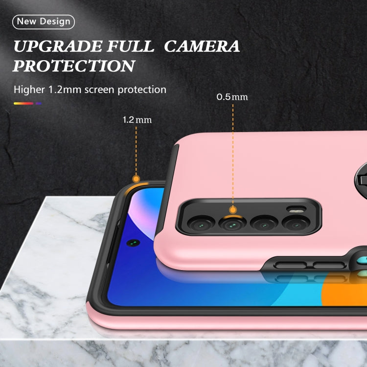 For Huawei Y7a PC + TPU Shockproof Magnetic Protective Case with Invisible Ring Holder