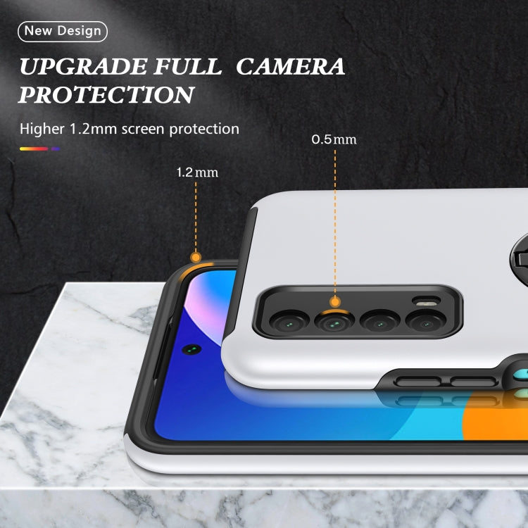 For Huawei Y7a PC + TPU Shockproof Magnetic Protective Case with Invisible Ring Holder