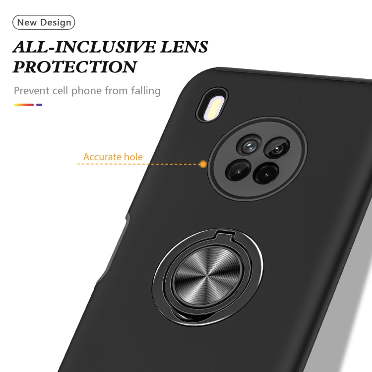 For Huawei Y9a PC + TPU Shockproof Magnetic Protective Case with Invisible Ring Holder