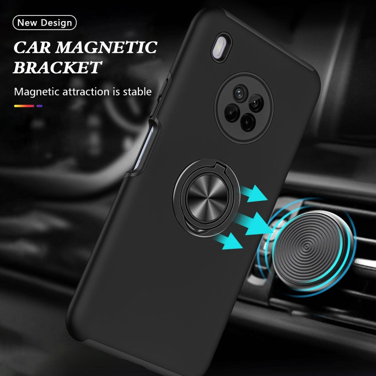 For Huawei Y9a PC + TPU Shockproof Magnetic Protective Case with Invisible Ring Holder