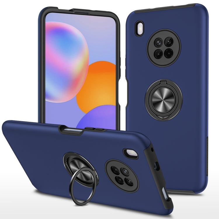 For Huawei Y9a PC + TPU Shockproof Magnetic Protective Case with Invisible Ring Holder