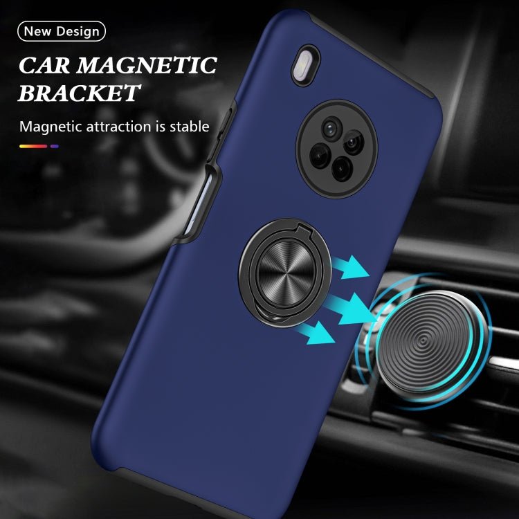 For Huawei Y9a PC + TPU Shockproof Magnetic Protective Case with Invisible Ring Holder