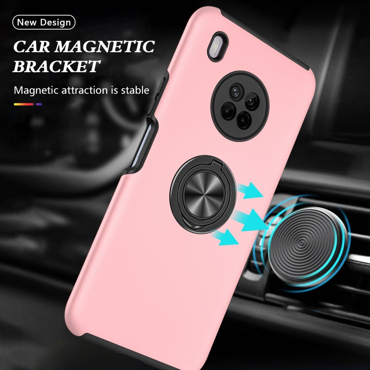 For Huawei Y9a PC + TPU Shockproof Magnetic Protective Case with Invisible Ring Holder