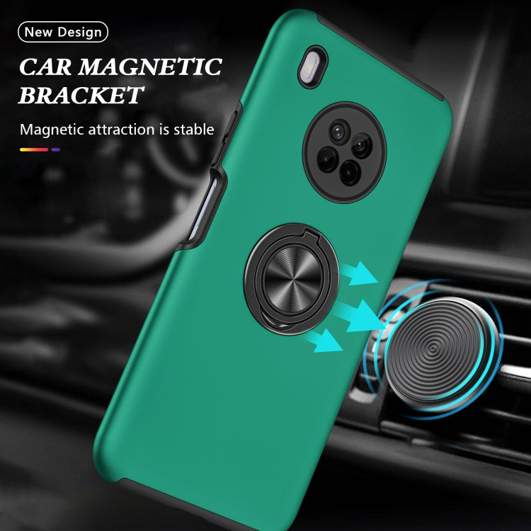 For Huawei Y9a PC + TPU Shockproof Magnetic Protective Case with Invisible Ring Holder