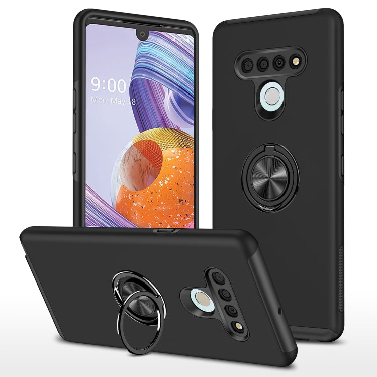 For LG Stylo 6 PC + TPU Shockproof Magnetic Protective Case with Invisible Ring Holder