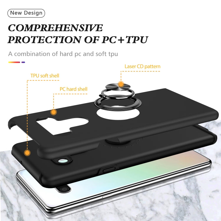 For LG Stylo 6 PC + TPU Shockproof Magnetic Protective Case with Invisible Ring Holder