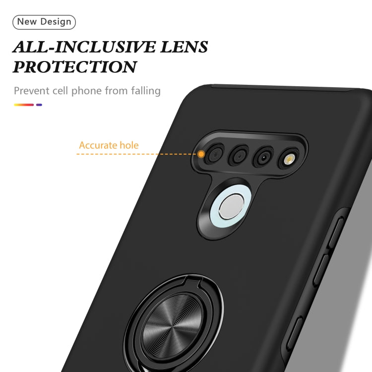 For LG Stylo 6 PC + TPU Shockproof Magnetic Protective Case with Invisible Ring Holder