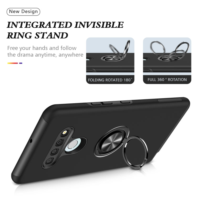 For LG Stylo 6 PC + TPU Shockproof Magnetic Protective Case with Invisible Ring Holder
