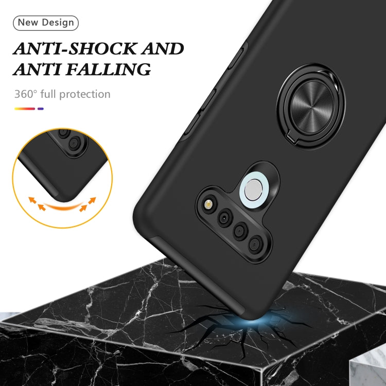 For LG Stylo 6 PC + TPU Shockproof Magnetic Protective Case with Invisible Ring Holder