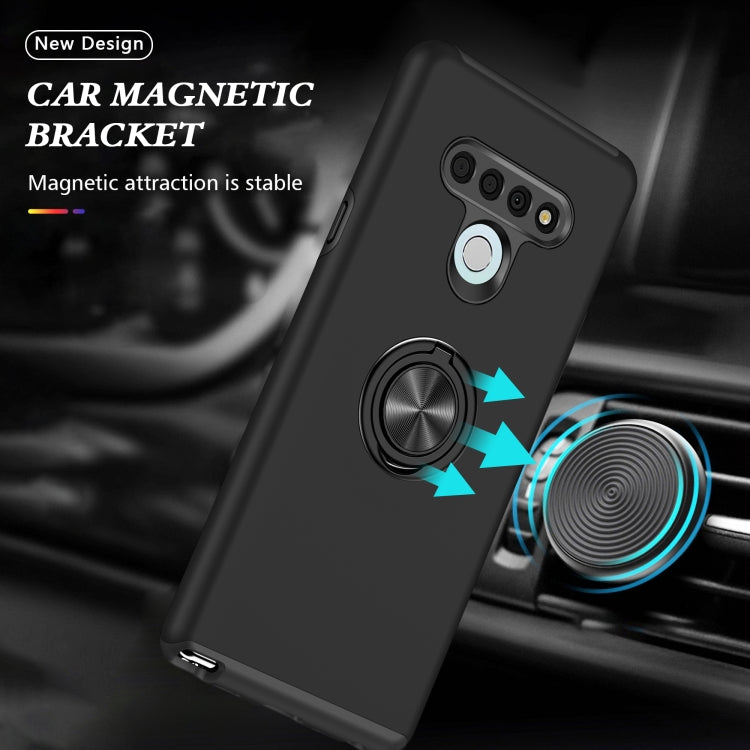 For LG Stylo 6 PC + TPU Shockproof Magnetic Protective Case with Invisible Ring Holder