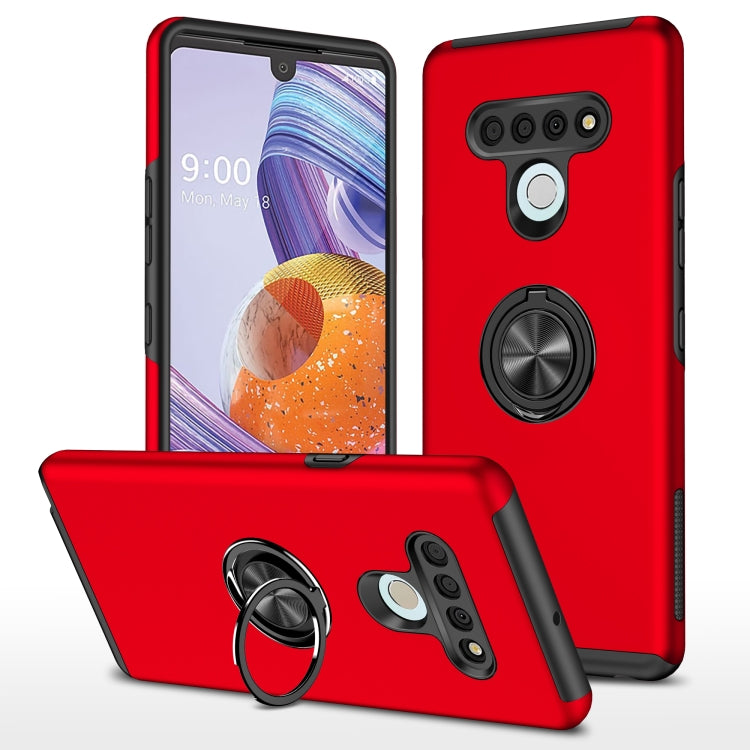 For LG Stylo 6 PC + TPU Shockproof Magnetic Protective Case with Invisible Ring Holder