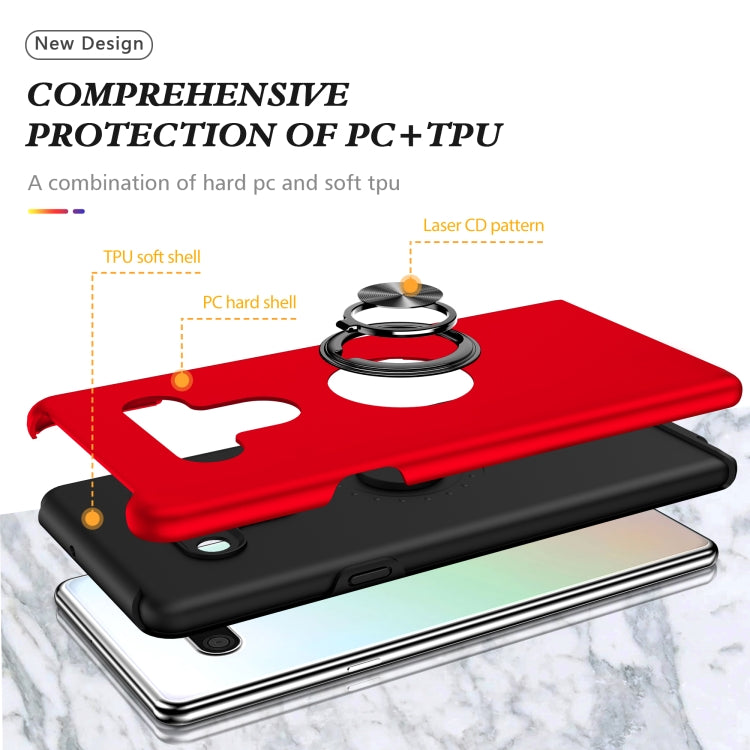 For LG Stylo 6 PC + TPU Shockproof Magnetic Protective Case with Invisible Ring Holder