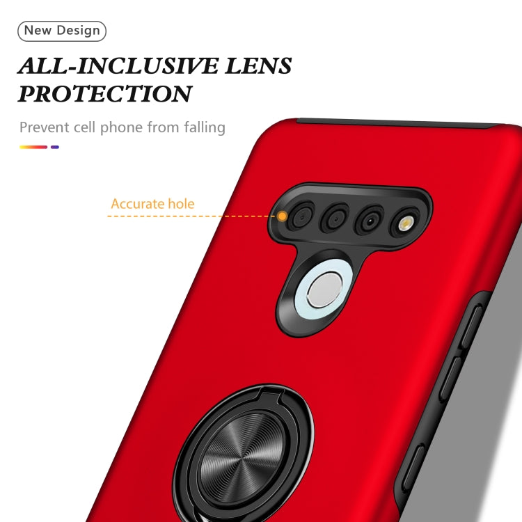 For LG Stylo 6 PC + TPU Shockproof Magnetic Protective Case with Invisible Ring Holder