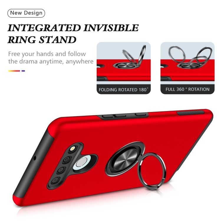 For LG Stylo 6 PC + TPU Shockproof Magnetic Protective Case with Invisible Ring Holder