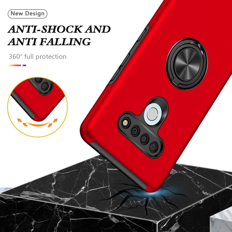 For LG Stylo 6 PC + TPU Shockproof Magnetic Protective Case with Invisible Ring Holder