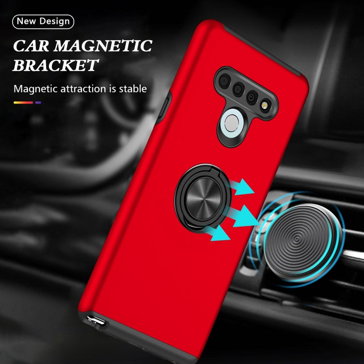 For LG Stylo 6 PC + TPU Shockproof Magnetic Protective Case with Invisible Ring Holder