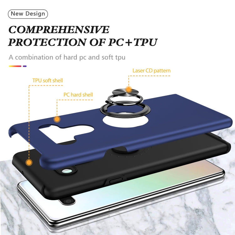 For LG Stylo 6 PC + TPU Shockproof Magnetic Protective Case with Invisible Ring Holder