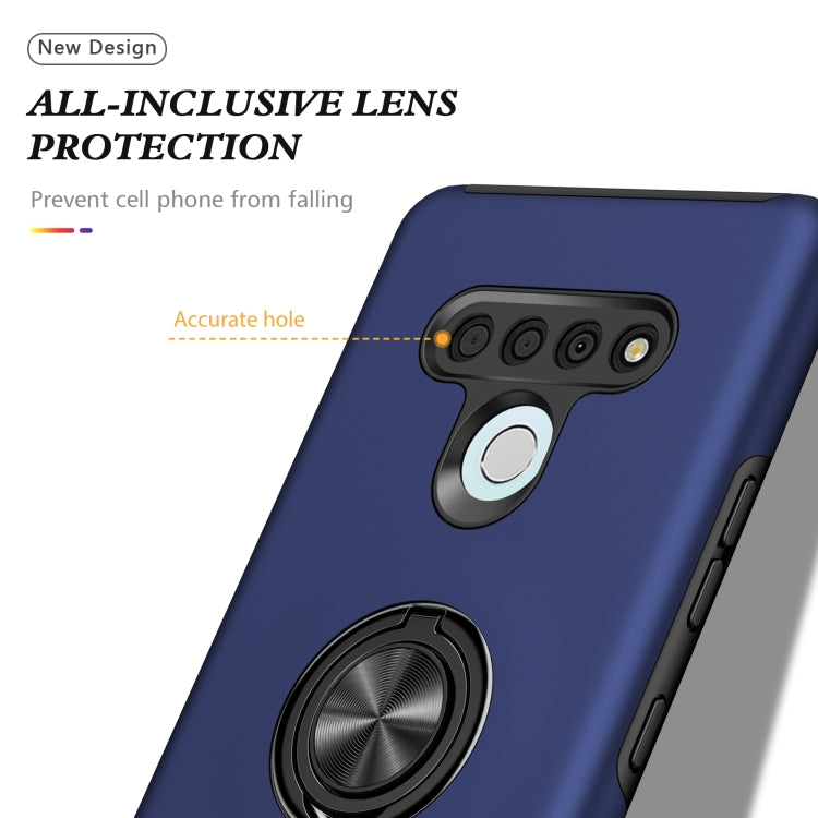For LG Stylo 6 PC + TPU Shockproof Magnetic Protective Case with Invisible Ring Holder
