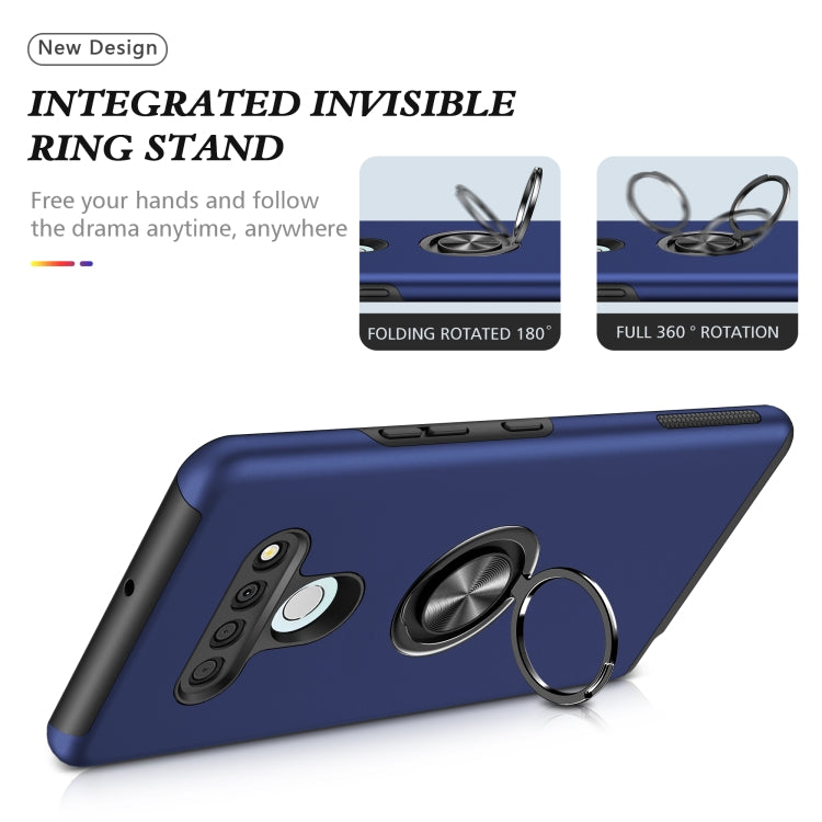 For LG Stylo 6 PC + TPU Shockproof Magnetic Protective Case with Invisible Ring Holder