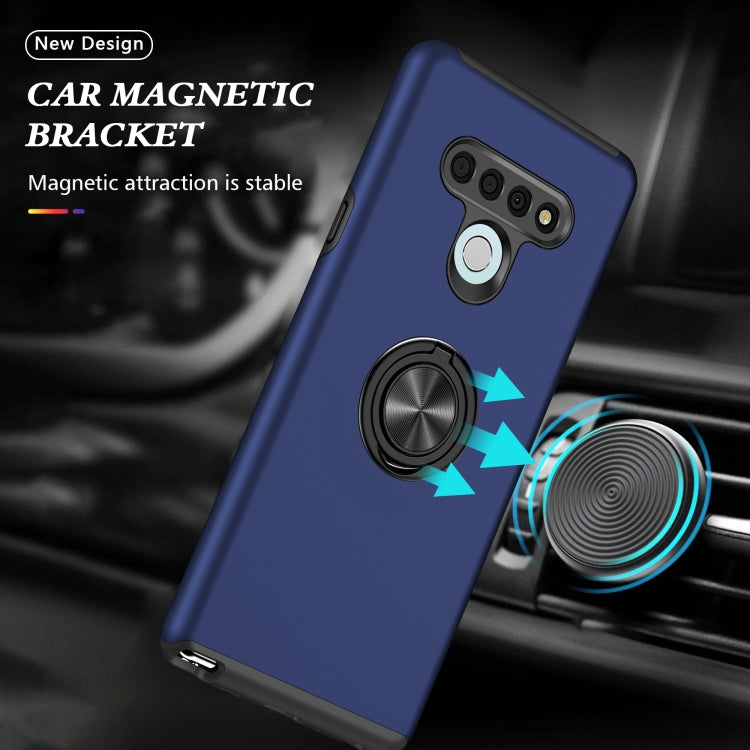 For LG Stylo 6 PC + TPU Shockproof Magnetic Protective Case with Invisible Ring Holder