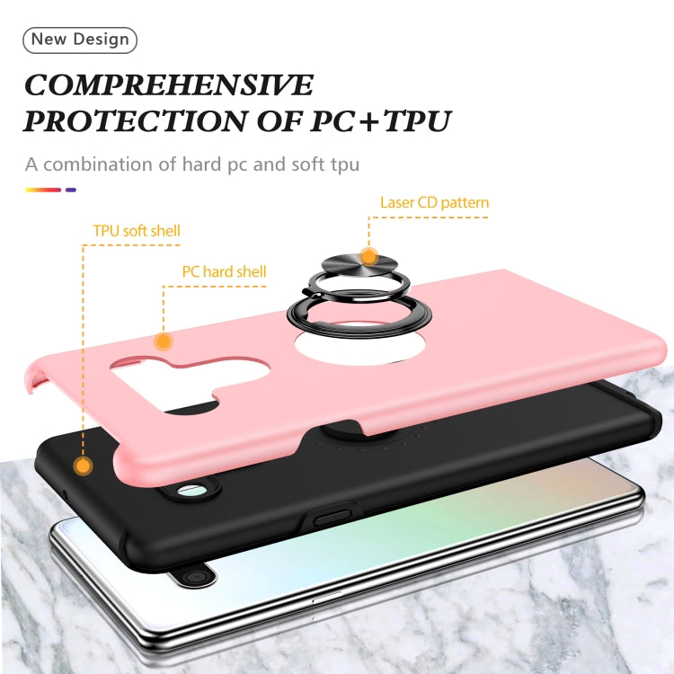 For LG Stylo 6 PC + TPU Shockproof Magnetic Protective Case with Invisible Ring Holder