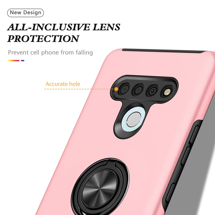 For LG Stylo 6 PC + TPU Shockproof Magnetic Protective Case with Invisible Ring Holder