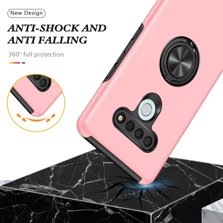 For LG Stylo 6 PC + TPU Shockproof Magnetic Protective Case with Invisible Ring Holder