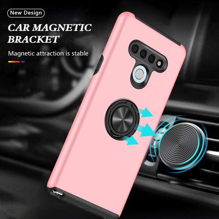 For LG Stylo 6 PC + TPU Shockproof Magnetic Protective Case with Invisible Ring Holder