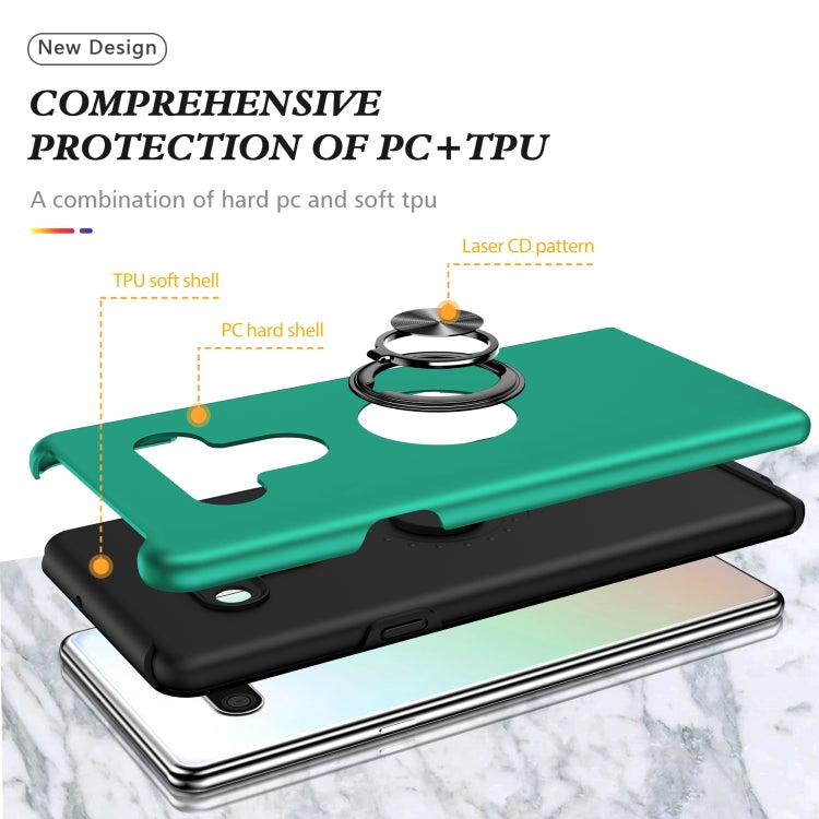 For LG Stylo 6 PC + TPU Shockproof Magnetic Protective Case with Invisible Ring Holder