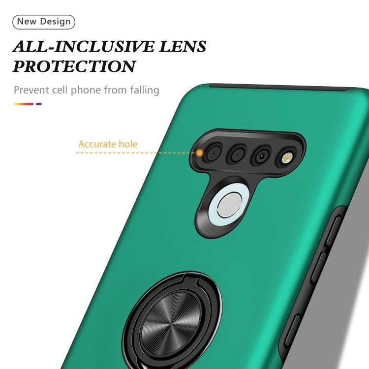 For LG Stylo 6 PC + TPU Shockproof Magnetic Protective Case with Invisible Ring Holder