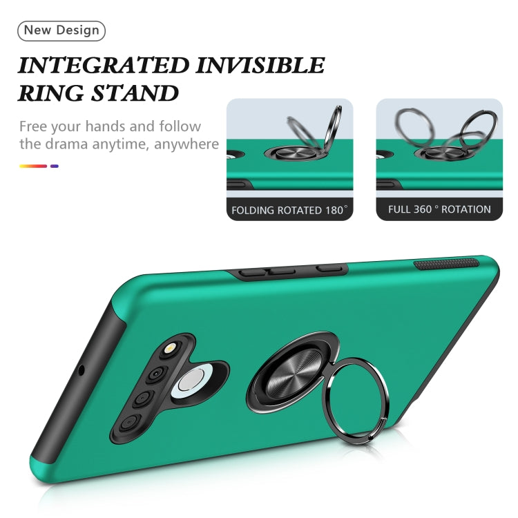 For LG Stylo 6 PC + TPU Shockproof Magnetic Protective Case with Invisible Ring Holder